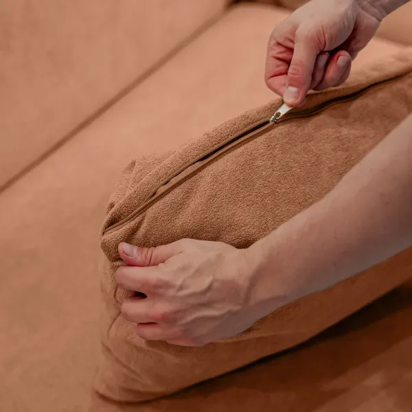 НОВЫЕ ЭМОЦИИ Диван прямой, терракотовый, банкетка слева