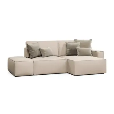 КОРСО Диван угловой с банкеткой, бежевый
