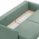 СКАНДИ Диван тканевый прямой мятный