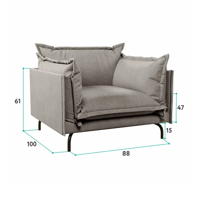 Облако комфорта Кресло, серый