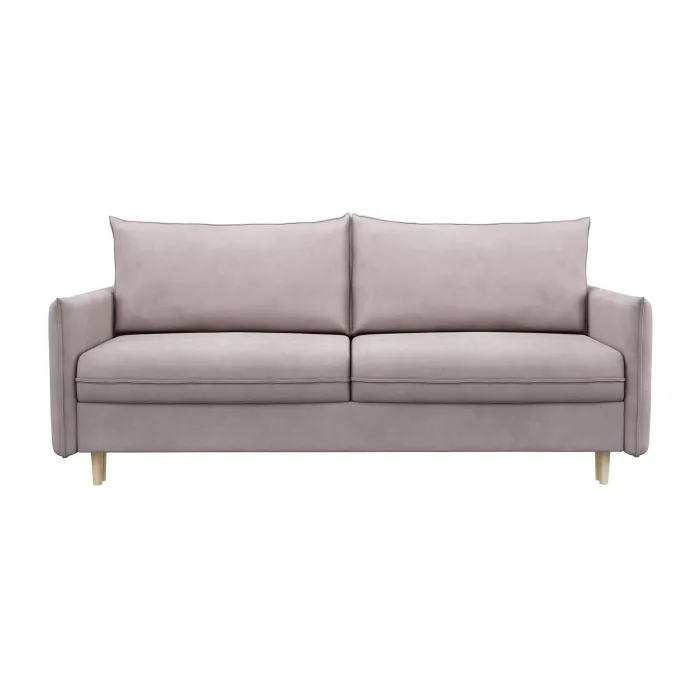 СКАНДИ Диван тканевый прямой розовый