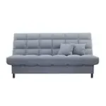 ЮТА Диван прямой серый ППУ, с черными ножками
