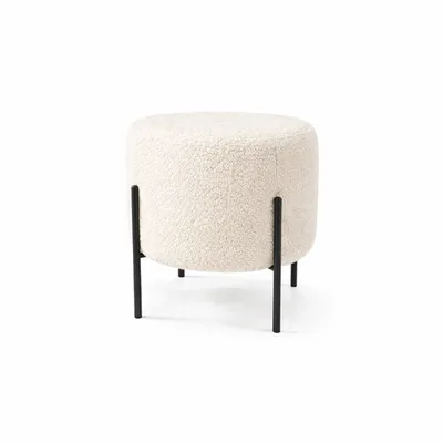 Маленькая радость Пуф круглый на ножках, белый