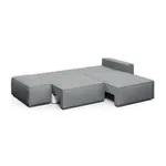 КОРСО Диван угловой с банкеткой, серый