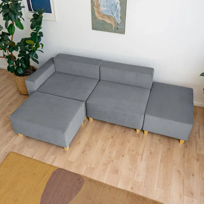 РАЙСКИЙ УГОЛОК Диван угловой серый