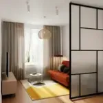 ЮТА Диван прямой терракотовый ППУ, с черными ножками