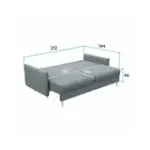 СКАНДИ Диван тканевый прямой терракотовый