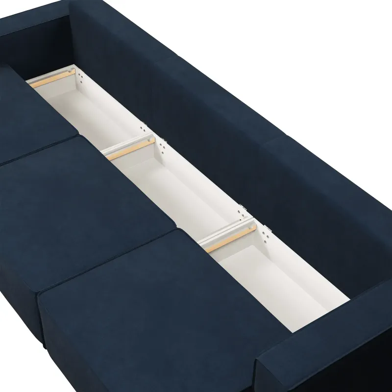 КОРСО XL Диван тканевый прямой темно-синий КОРСО XL Диван тканевый прямой темно-синий