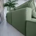 ПОРТЛЕНД Диван прямой с банкеткой зеленый