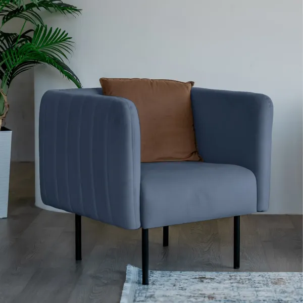 РИО Кресло тканевое синее