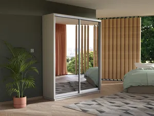 Экспенс Шкаф-купе двухдверный с зеркалом, 140х220х45, Белый