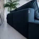 ПОРТЛЕНД Диван прямой с банкеткой синий