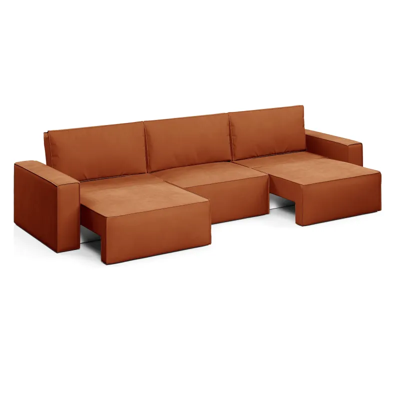 КОРСО XL Диван тканевый прямой терракотовый КОРСО XL Диван тканевый прямой терракотовый