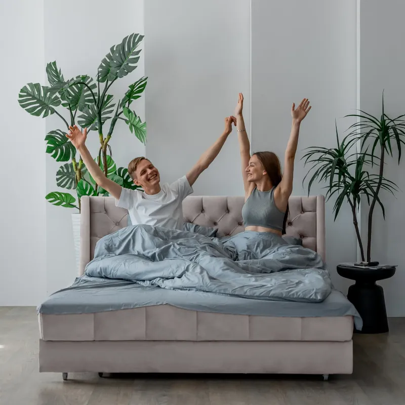 РИЧМОНД Складная кровать серо-бежевая, 125