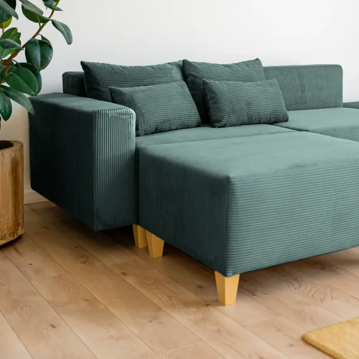 РАЙСКИЙ УГОЛОК Диван угловой изумрудный