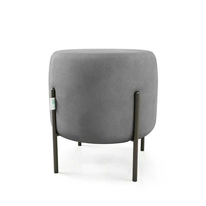 Маленькая радость Пуф круглый на ножках, светло-серый