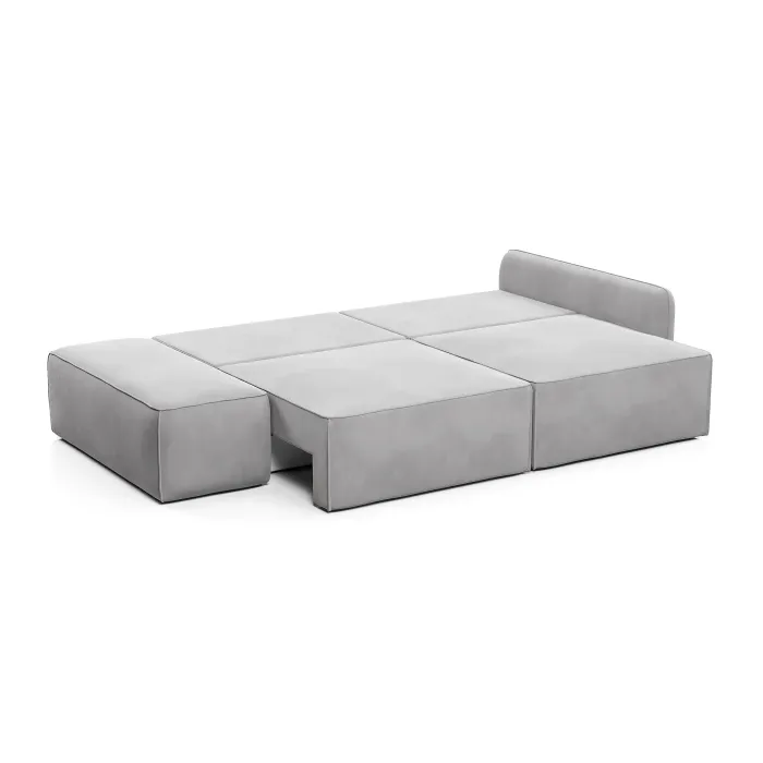 ПОРТЛЕНД Диван прямой с банкеткой светло-серый