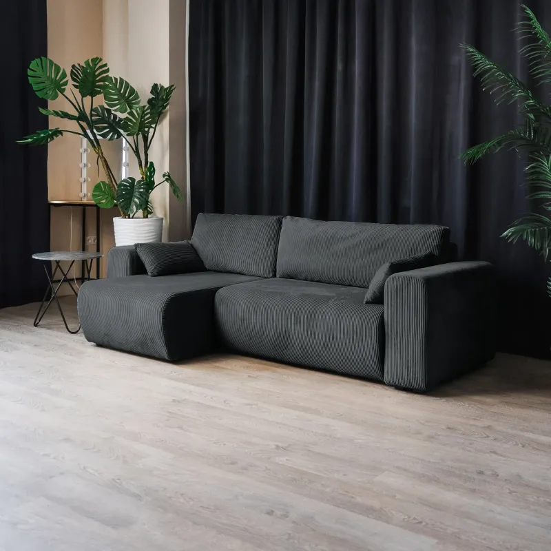 ДОЛГОЖДАННЫЙ ОТПУСК Диван угловой, графитовый ДОЛГОЖДАННЫЙ ОТПУСК Диван угловой, графитовый