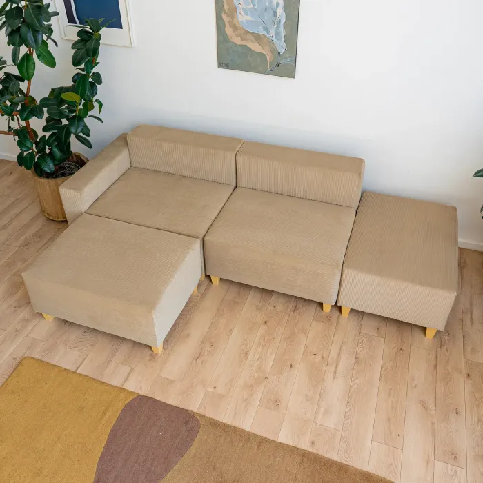 РАЙСКИЙ УГОЛОК Диван угловой бежевый