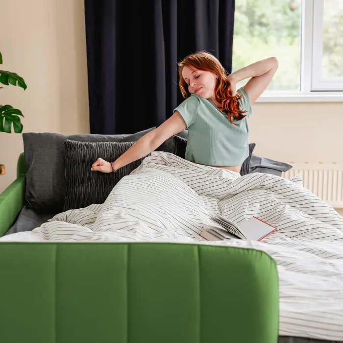 СЧАСТЛИВЫЙ ДЕНЬ Диван прямой, темно-оливковый