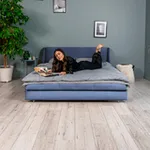 ТОКИО Складная кровать серо-синяя, 160 ППУ