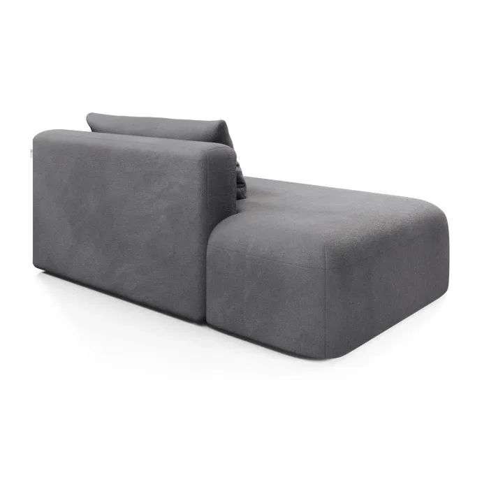 НОВЫЕ ЭМОЦИИ МИНИ Диван прямой, серый, банкетка слева