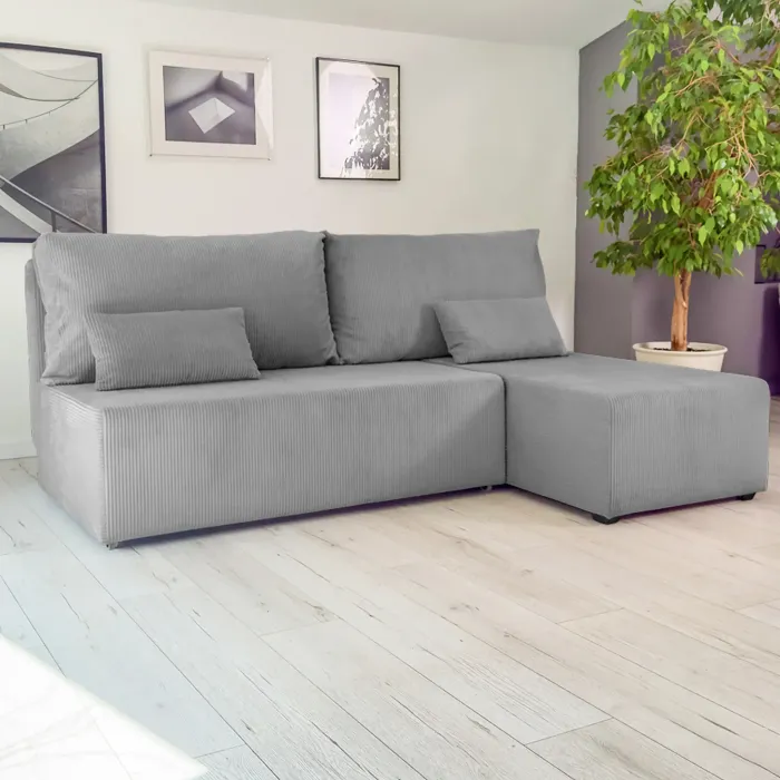 Корсо Лайт Диван угловой Cilium серый