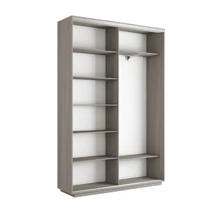 Экспенс Шкаф-купе двухдверный с зеркалом, 160х240х45, Светло-бежевый