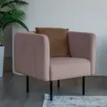 РИО Кресло тканевое розовое