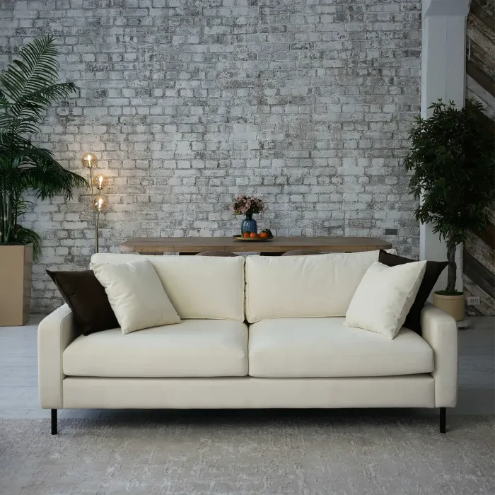 Хорошее настроение Диван прямой, молочный