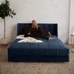 ВЕНЕЦИЯ Складная кровать темно-синяя, 200