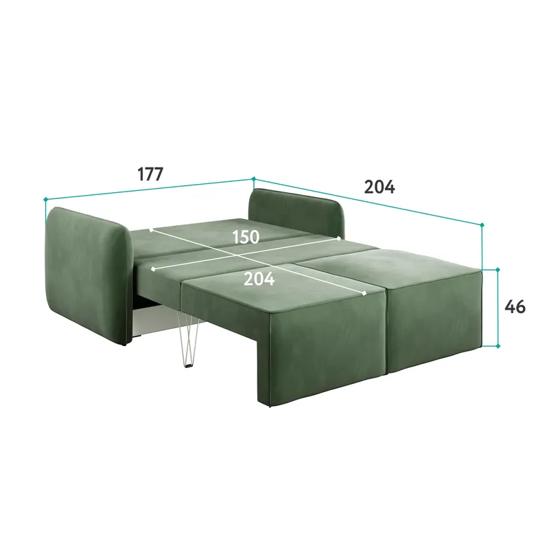 ПОРТЛЕНД МИНИ 150 Диван прямой зеленый ПОРТЛЕНД МИНИ 150 Диван прямой зеленый