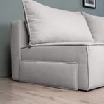 ПОРТЛЕНД Диван прямой светло-серый, букле