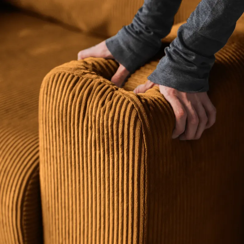 ДОЛГОЖДАННЫЙ ОТПУСК Диван угловой, горчичный