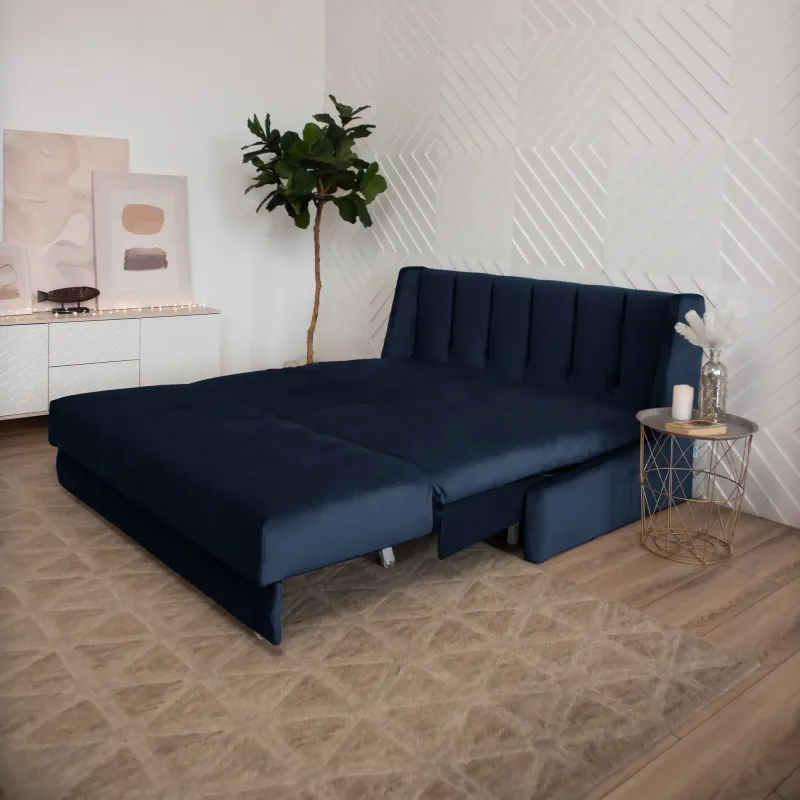 ВЕНЕЦИЯ Складная кровать темно-синяя, 160