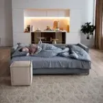 РИМИНИ Диван прямой светло-серый