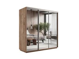 Экспенс Шкаф-купе трехдверный с зеркалом, 180х220х60, Золотистый