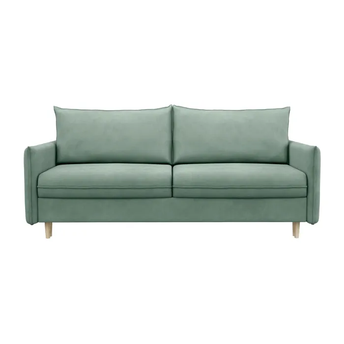 СКАНДИ Диван тканевый прямой мятный