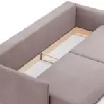 СКАНДИ Диван тканевый прямой розовый