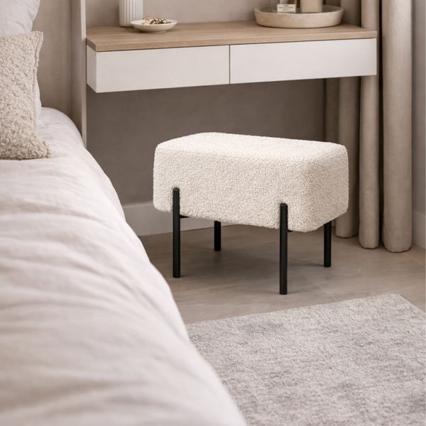 Маленькая радость Пуф прямоугольный на ножках, белый