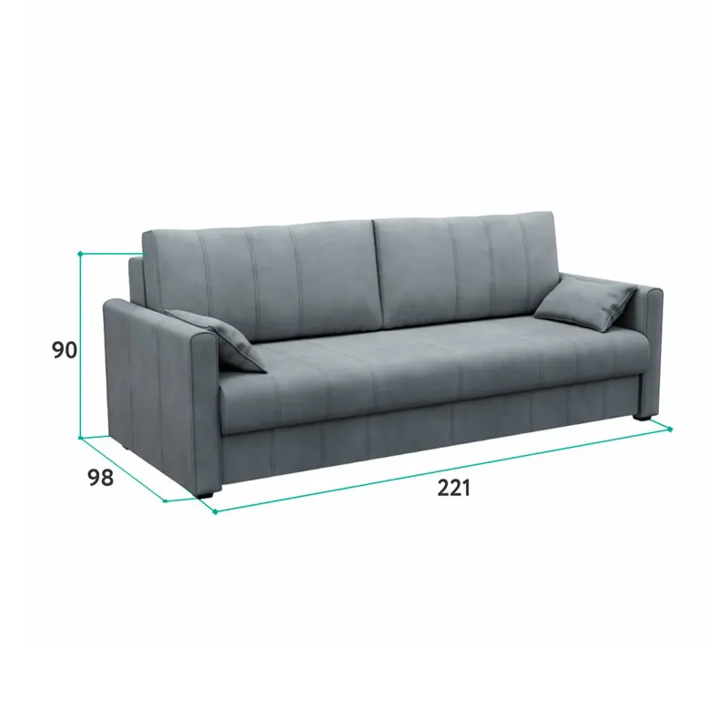 РИМИНИ Диван прямой синий РИМИНИ Диван прямой синий