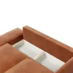 ПОРТЛЕНД Диван прямой с банкеткой терракотовый