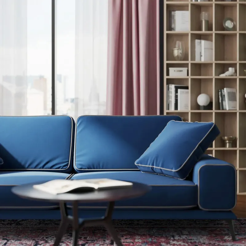 Солнечное побережье Диван прямой, сапфировый