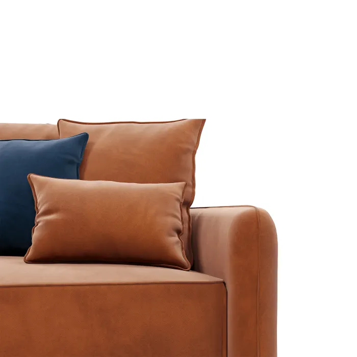 ПОРТЛЕНД Диван прямой с банкеткой терракотовый