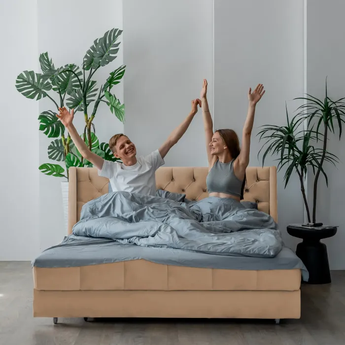 РИЧМОНД Складная кровать светло-бежевая, 200