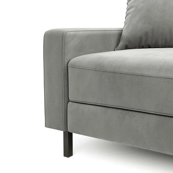 Хорошее настроение Диван прямой, серебристо-серый