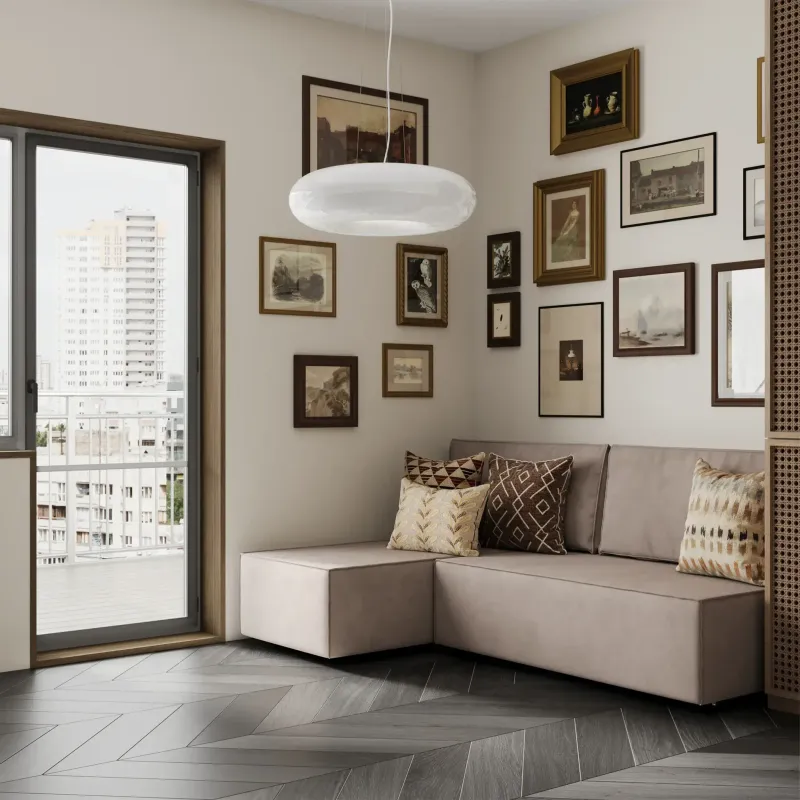 КОРСО ЛАЙТ Диван угловой, светло-бежевый