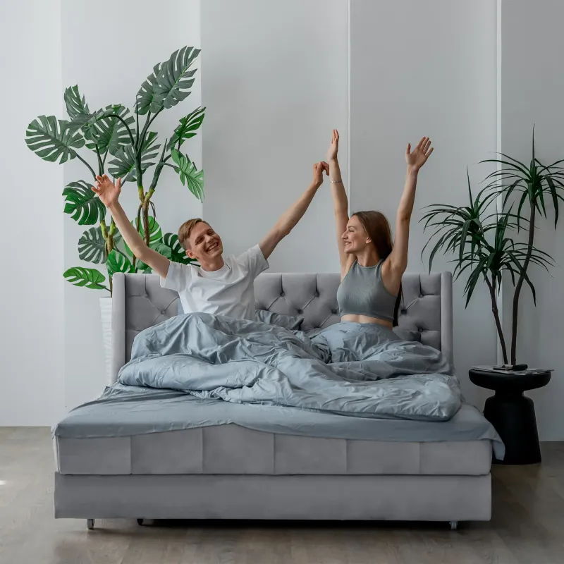 РИЧМОНД Складная кровать светло-серая, 185