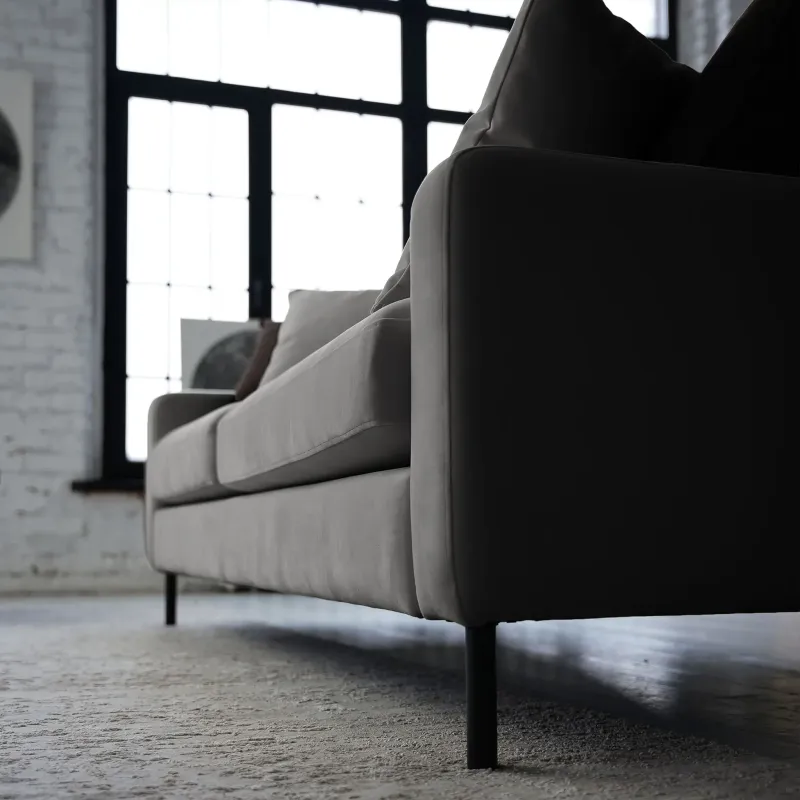 Хорошее настроение Диван прямой, серебристо-серый