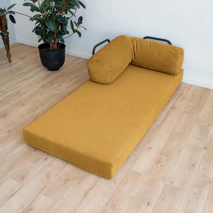ПОЛЕЗНАЯ ПРИВЫЧКА Диван прямой, горчичный